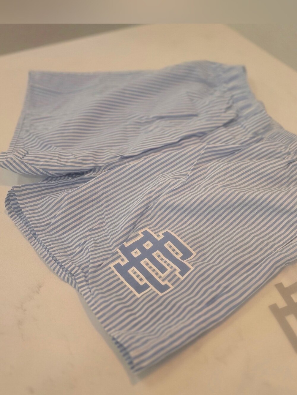 ERIC EMANUEL - EE PAJAMA BOTTOMS - Light Blue/White